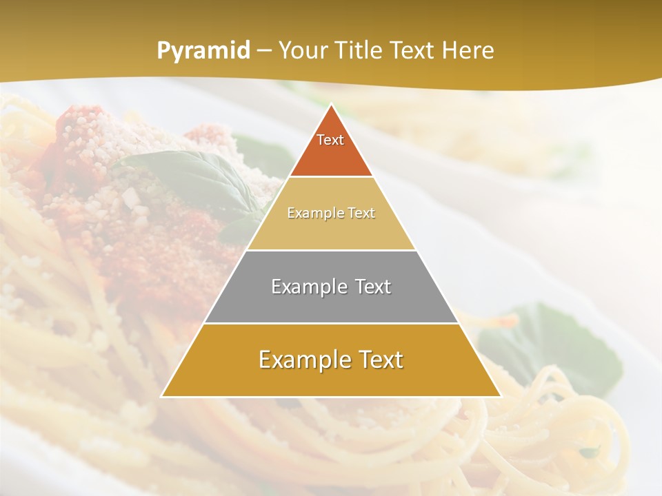 Pasta With Tomato Sauce Basil And Grated Parmesan PowerPoint Template