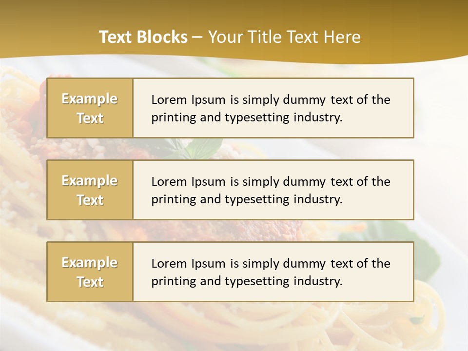 Pasta With Tomato Sauce Basil And Grated Parmesan PowerPoint Template