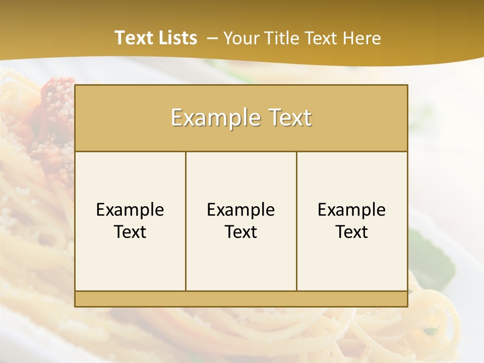 Pasta With Tomato Sauce Basil And Grated Parmesan PowerPoint Template
