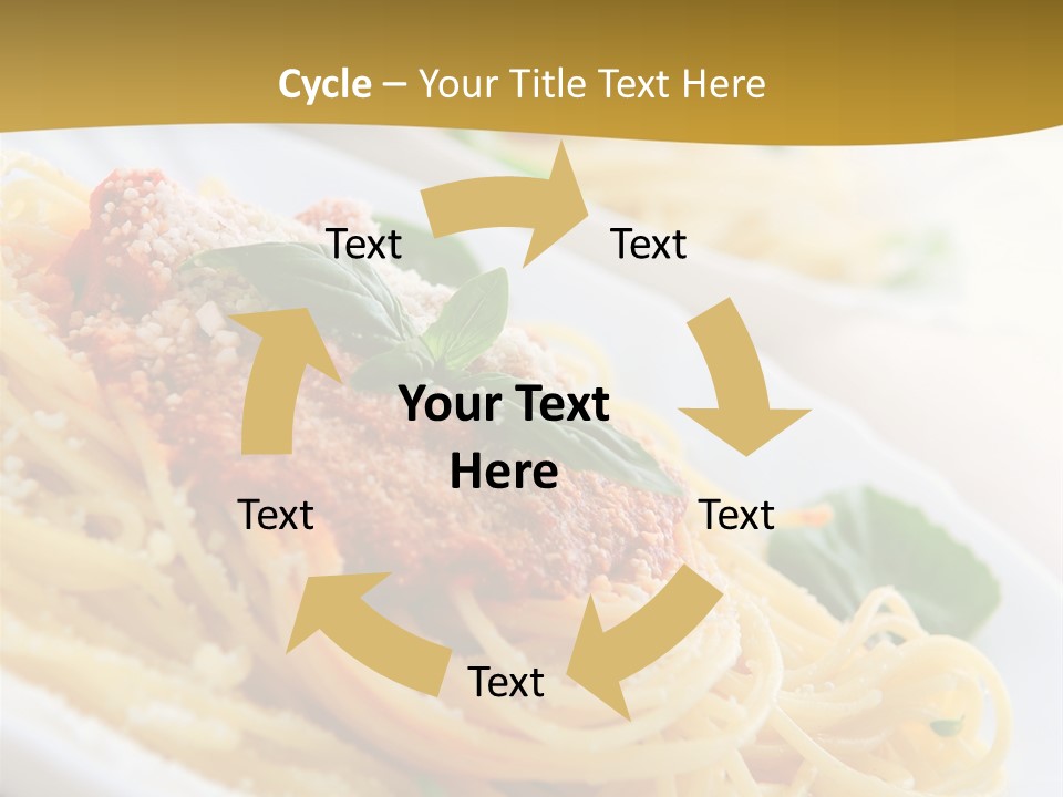 Pasta With Tomato Sauce Basil And Grated Parmesan PowerPoint Template