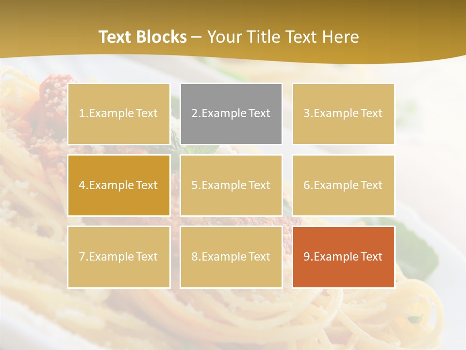 Pasta With Tomato Sauce Basil And Grated Parmesan PowerPoint Template