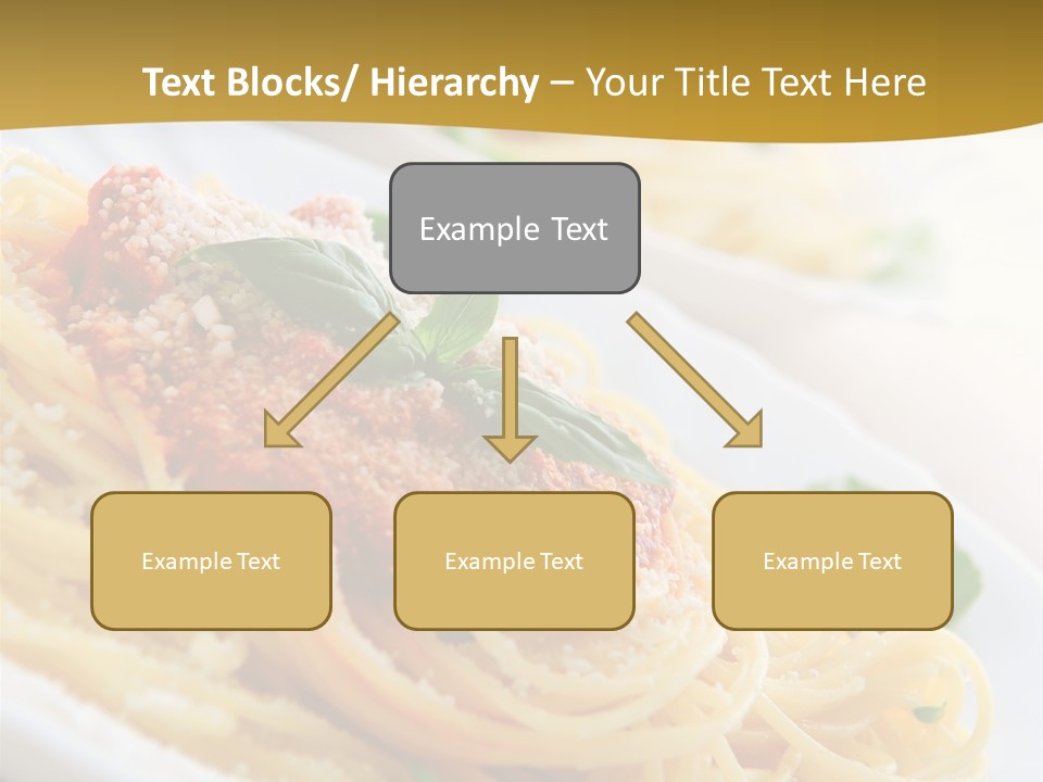 Pasta With Tomato Sauce Basil And Grated Parmesan PowerPoint Template