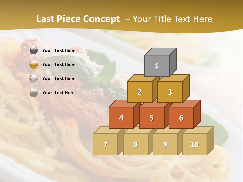 Pasta With Tomato Sauce Basil And Grated Parmesan PowerPoint Template