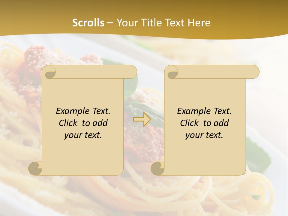 Pasta With Tomato Sauce Basil And Grated Parmesan PowerPoint Template