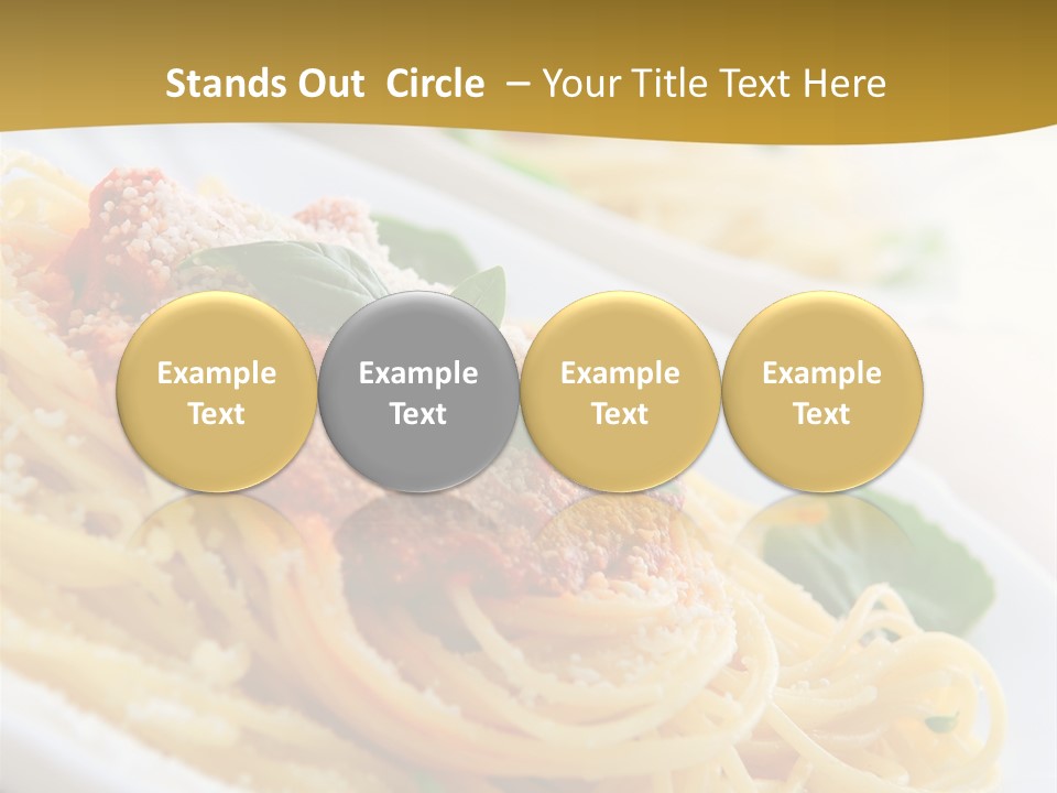Pasta With Tomato Sauce Basil And Grated Parmesan PowerPoint Template