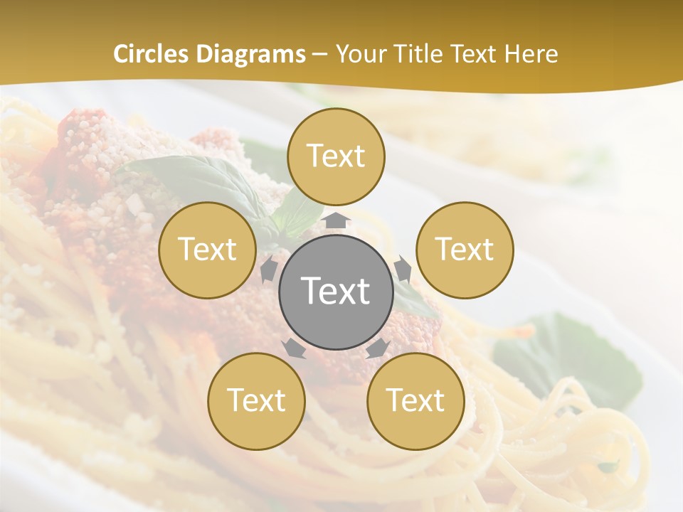 Pasta With Tomato Sauce Basil And Grated Parmesan PowerPoint Template