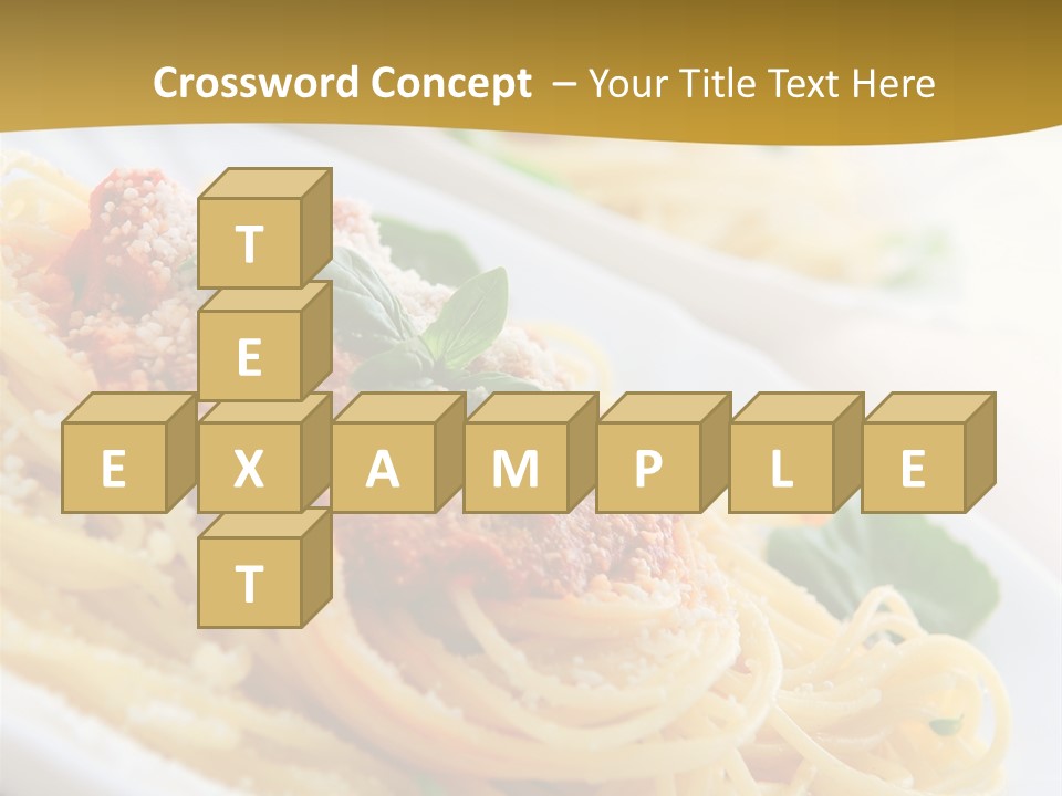 Pasta With Tomato Sauce Basil And Grated Parmesan PowerPoint Template