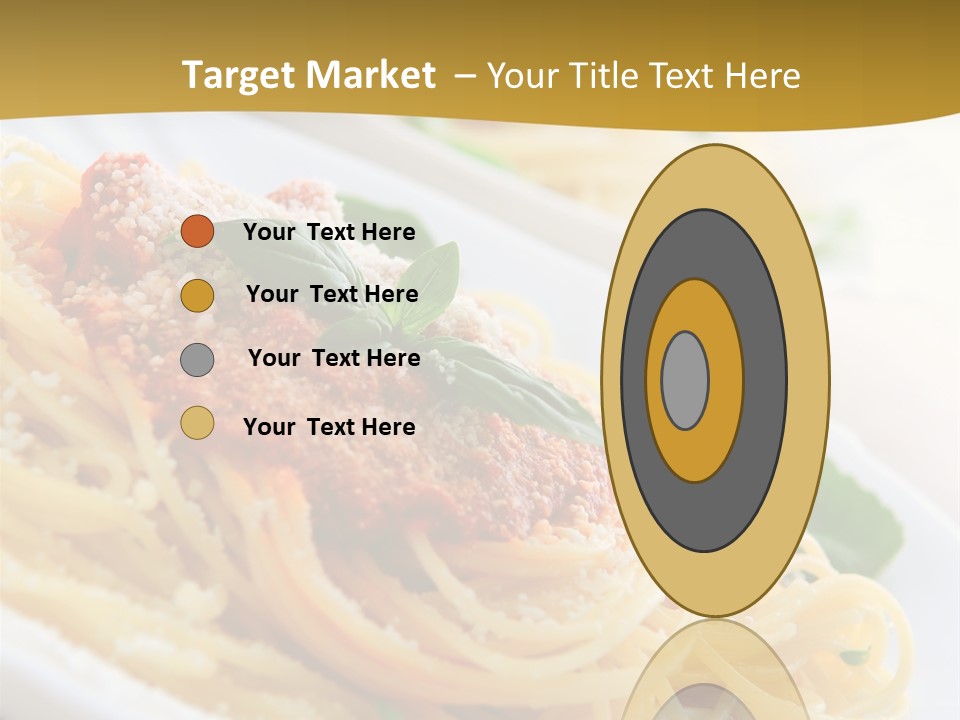 Pasta With Tomato Sauce Basil And Grated Parmesan PowerPoint Template