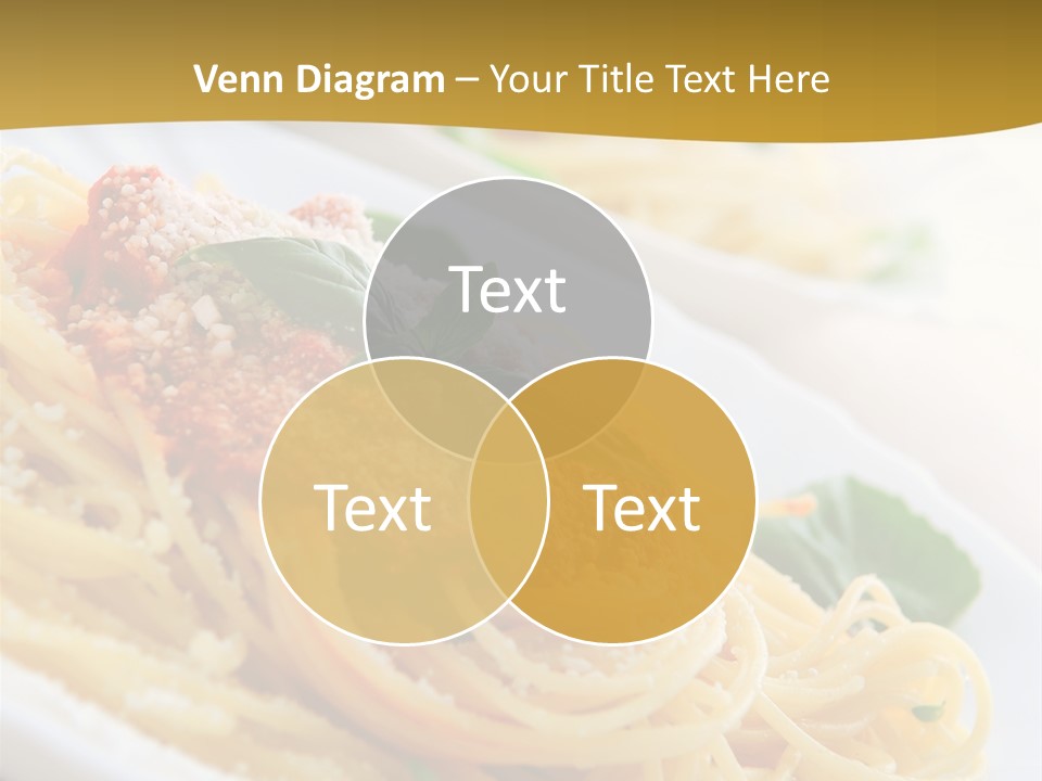 Pasta With Tomato Sauce Basil And Grated Parmesan PowerPoint Template