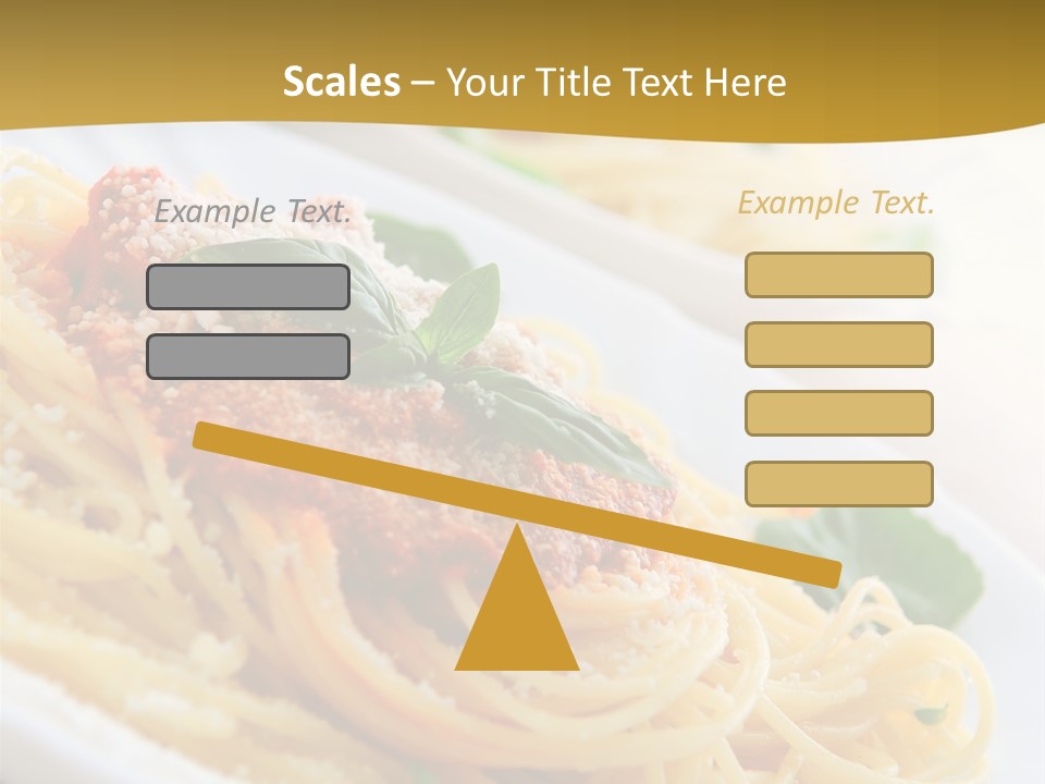Pasta With Tomato Sauce Basil And Grated Parmesan PowerPoint Template