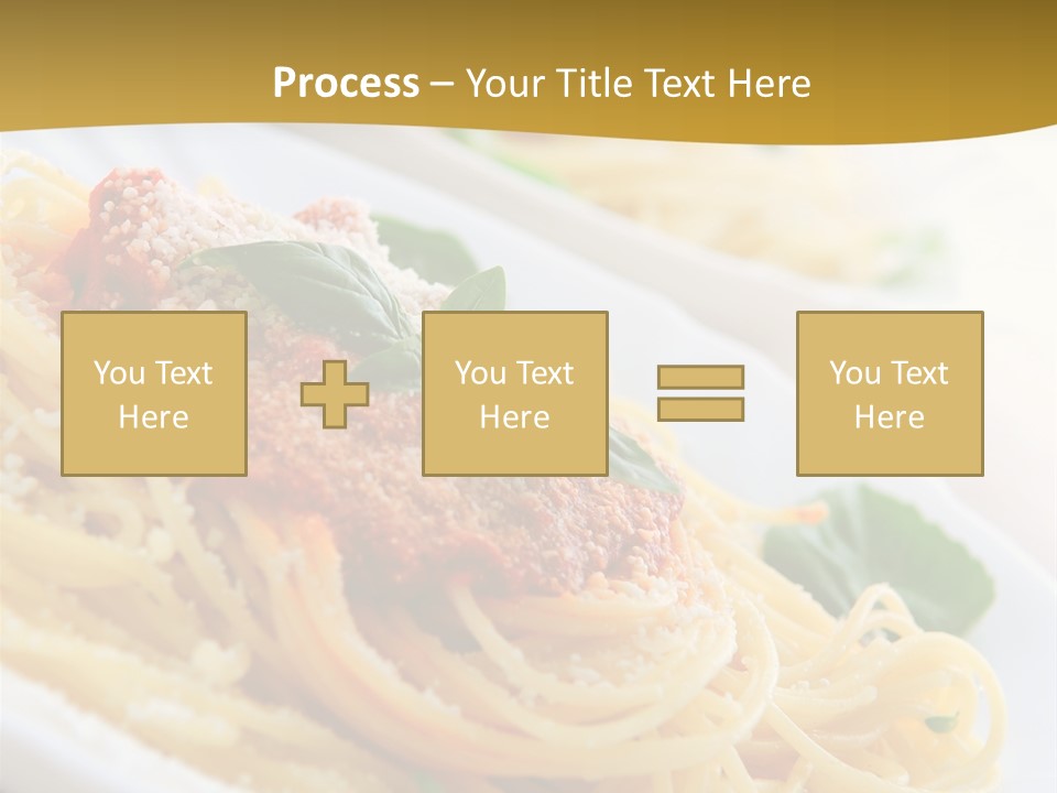 Pasta With Tomato Sauce Basil And Grated Parmesan PowerPoint Template