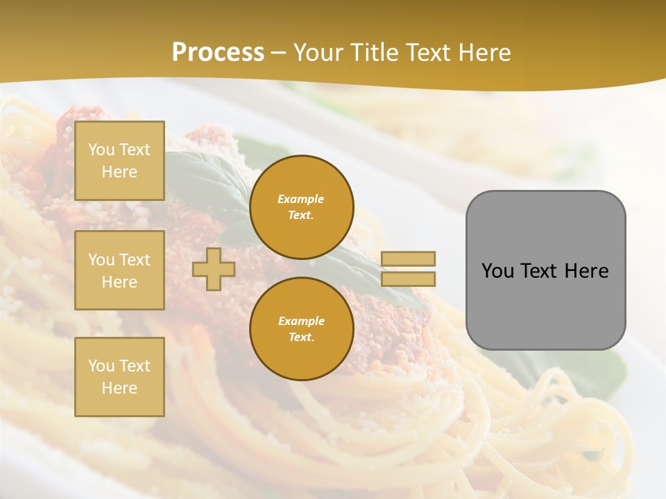 Pasta With Tomato Sauce Basil And Grated Parmesan PowerPoint Template