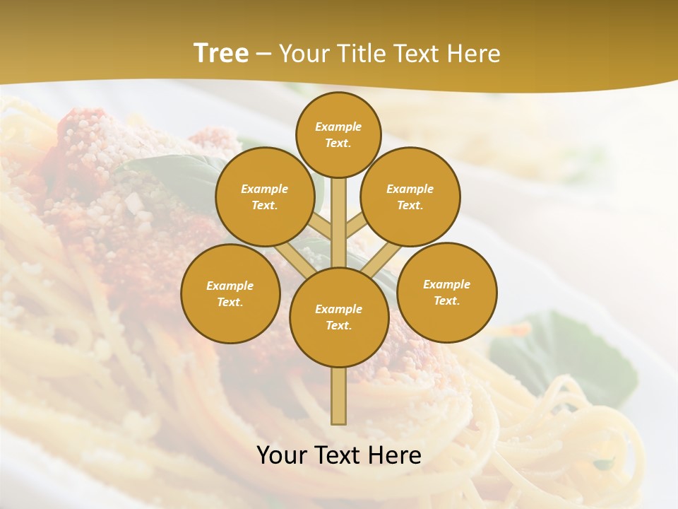 Pasta With Tomato Sauce Basil And Grated Parmesan PowerPoint Template