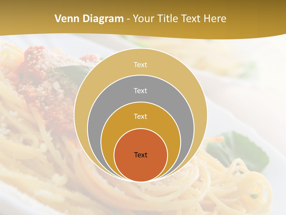 Pasta With Tomato Sauce Basil And Grated Parmesan PowerPoint Template