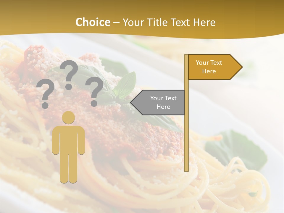 Pasta With Tomato Sauce Basil And Grated Parmesan PowerPoint Template