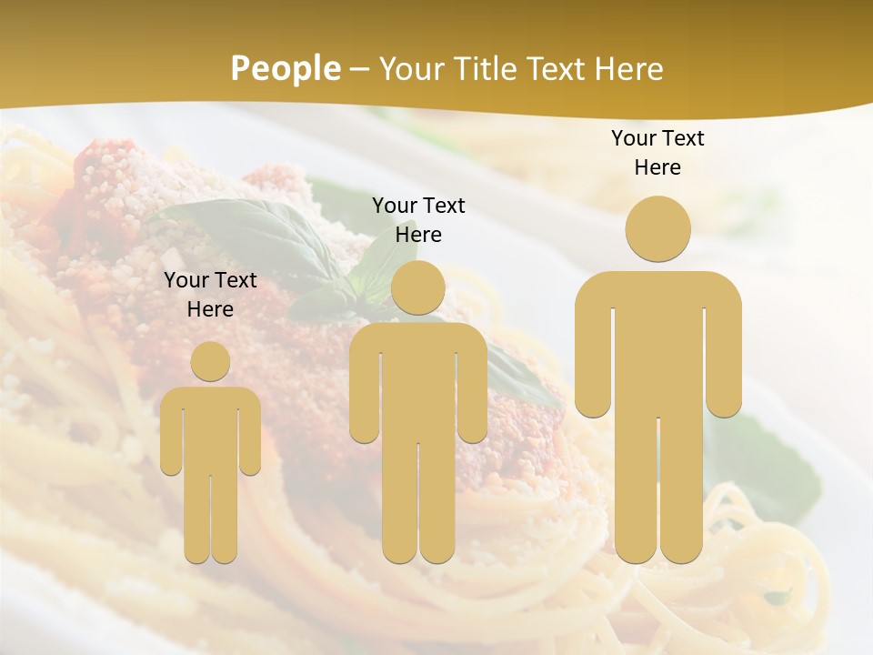 Pasta With Tomato Sauce Basil And Grated Parmesan PowerPoint Template