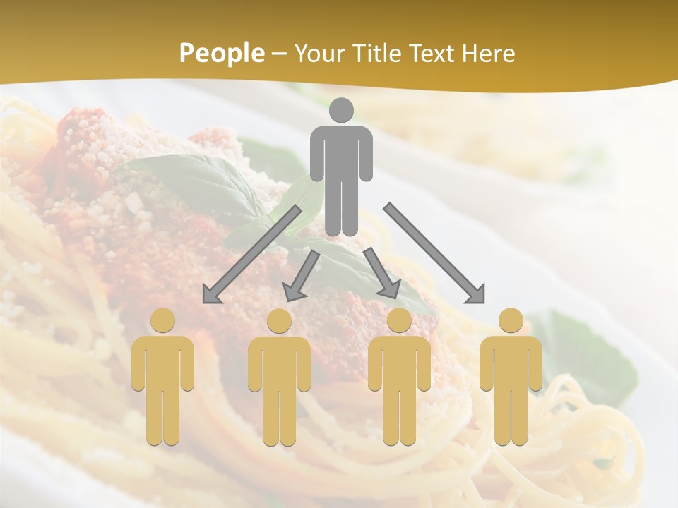 Pasta With Tomato Sauce Basil And Grated Parmesan PowerPoint Template