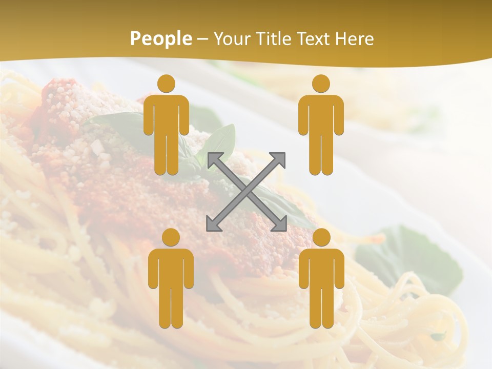 Pasta With Tomato Sauce Basil And Grated Parmesan PowerPoint Template