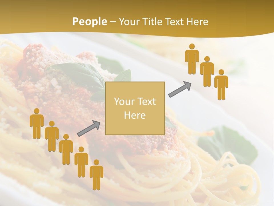 Pasta With Tomato Sauce Basil And Grated Parmesan PowerPoint Template