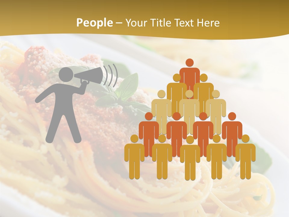 Pasta With Tomato Sauce Basil And Grated Parmesan PowerPoint Template