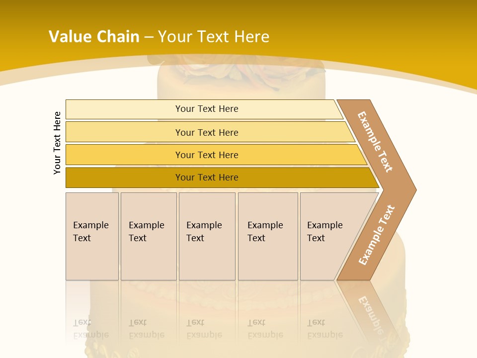 Wedding Cake Decorated With Flowers On The Top (Isolated On White) PowerPoint Template