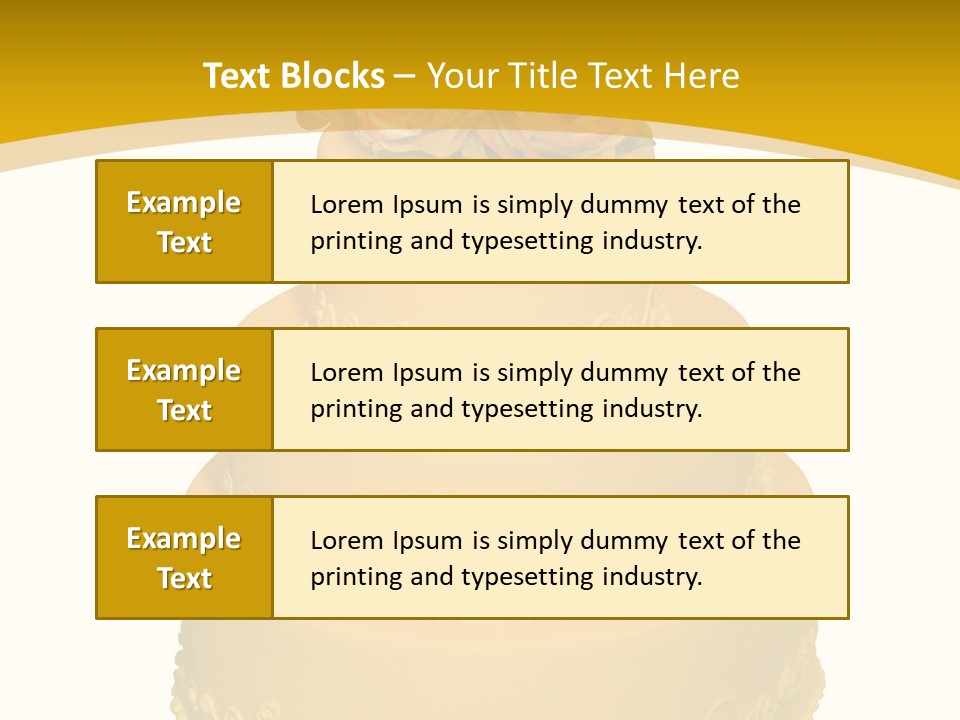 Wedding Cake Decorated With Flowers On The Top (Isolated On White) PowerPoint Template