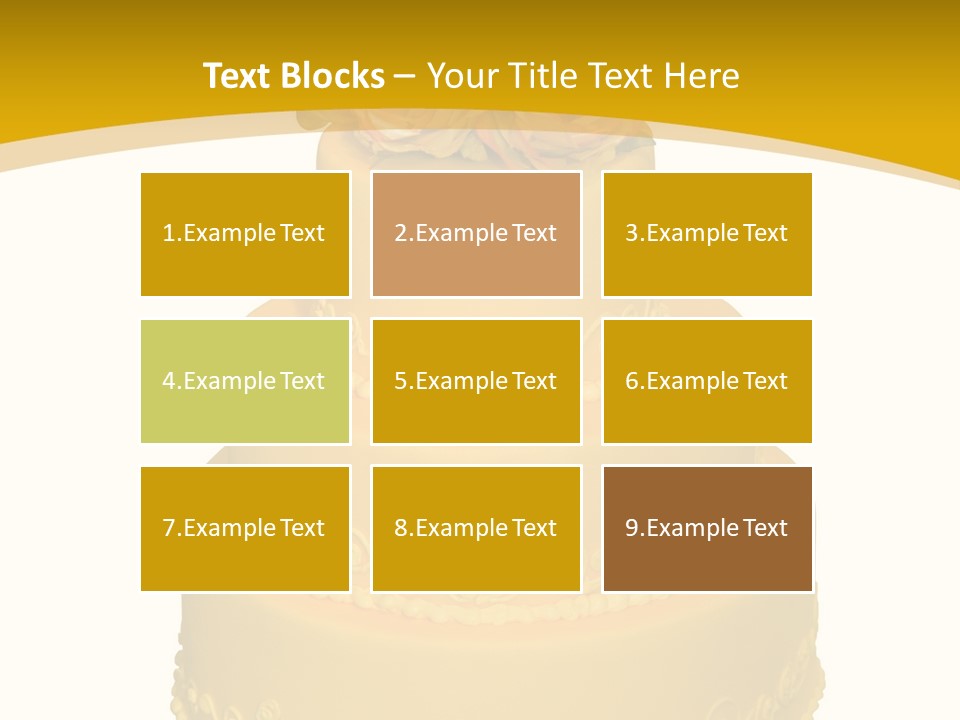 Wedding Cake Decorated With Flowers On The Top (Isolated On White) PowerPoint Template