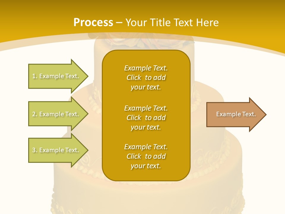 Wedding Cake Decorated With Flowers On The Top (Isolated On White) PowerPoint Template