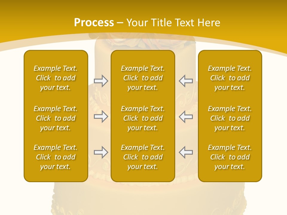 Wedding Cake Decorated With Flowers On The Top (Isolated On White) PowerPoint Template