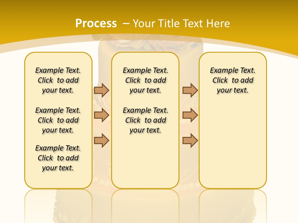 Wedding Cake Decorated With Flowers On The Top (Isolated On White) PowerPoint Template