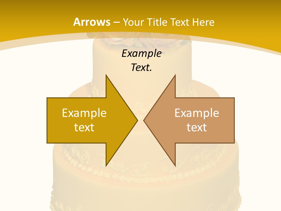 Wedding Cake Decorated With Flowers On The Top (Isolated On White) PowerPoint Template