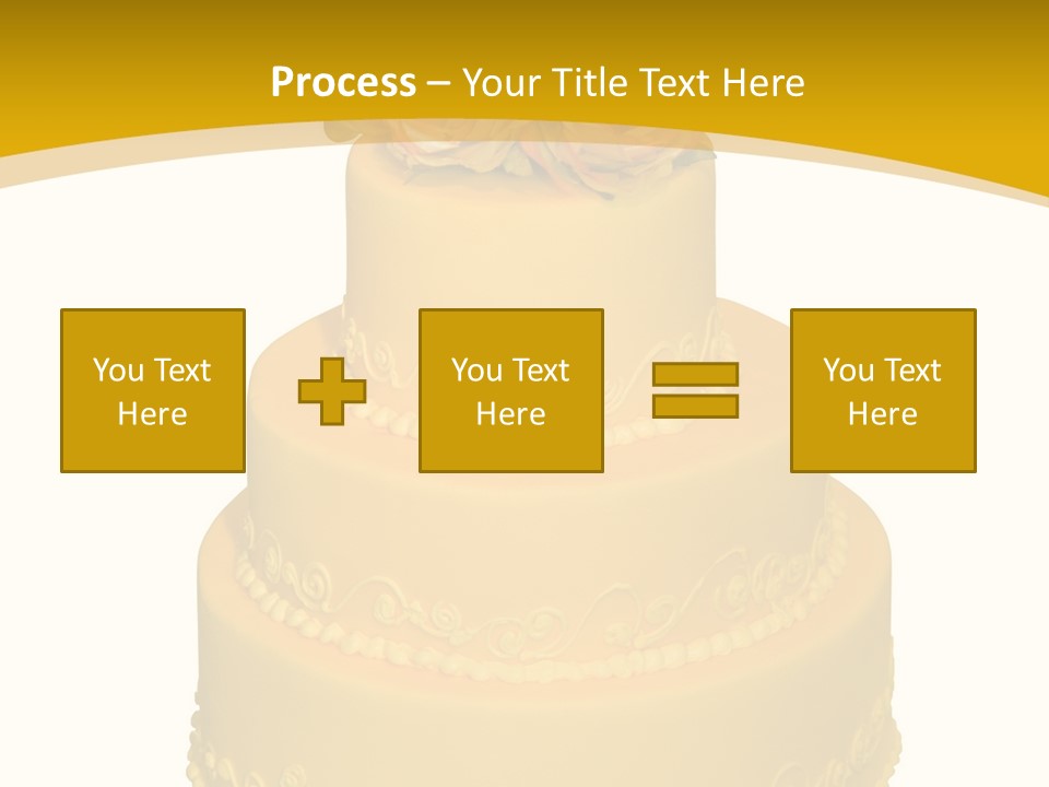 Wedding Cake Decorated With Flowers On The Top (Isolated On White) PowerPoint Template