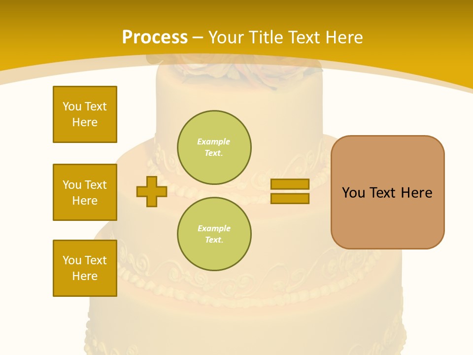 Wedding Cake Decorated With Flowers On The Top (Isolated On White) PowerPoint Template