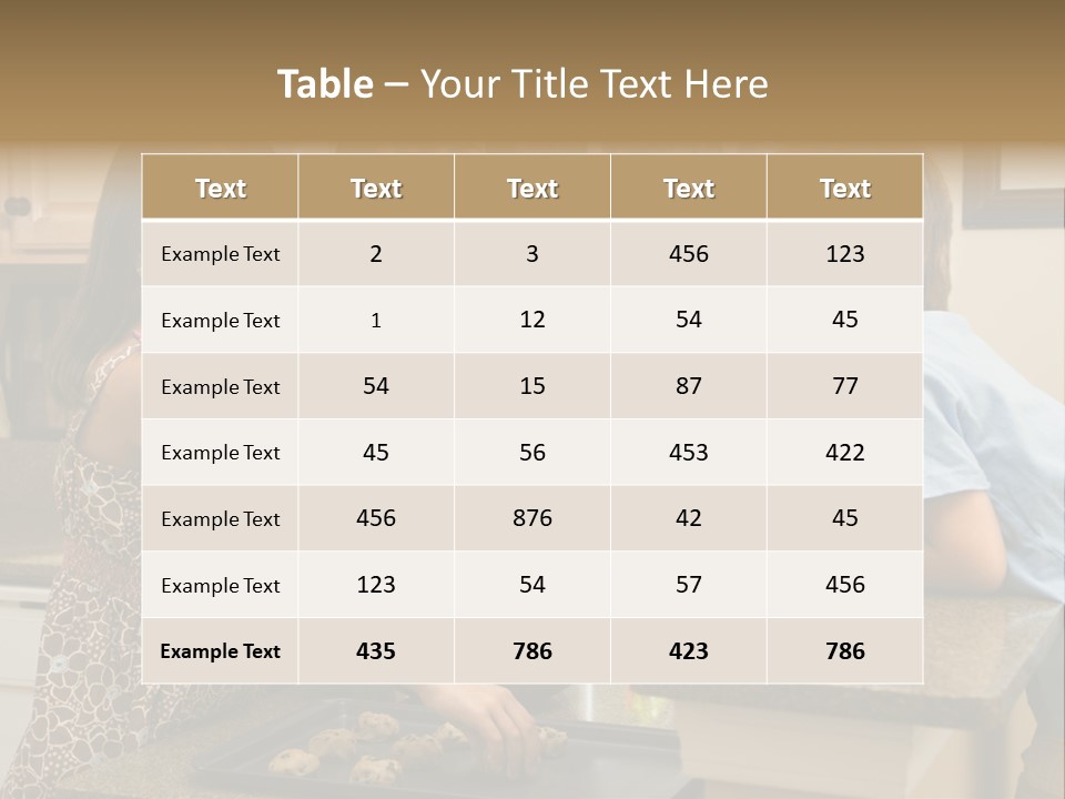 Hispanic Mother And Children In Kitchen Making Cookies. PowerPoint Template