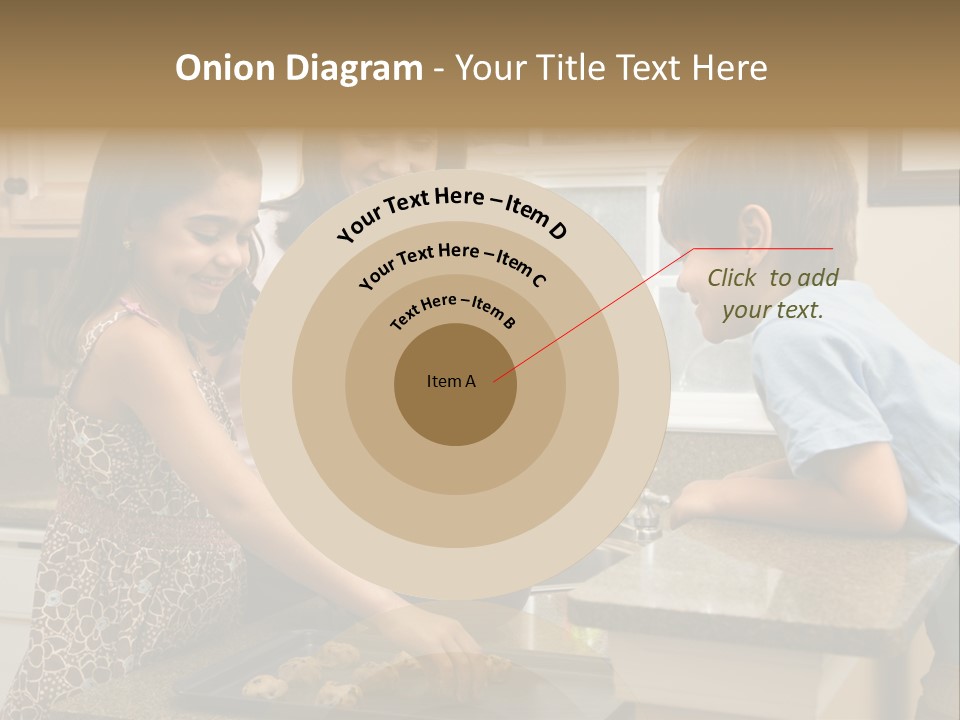 Hispanic Mother And Children In Kitchen Making Cookies. PowerPoint Template