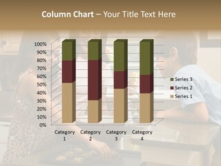 Hispanic Mother And Children In Kitchen Making Cookies. PowerPoint Template