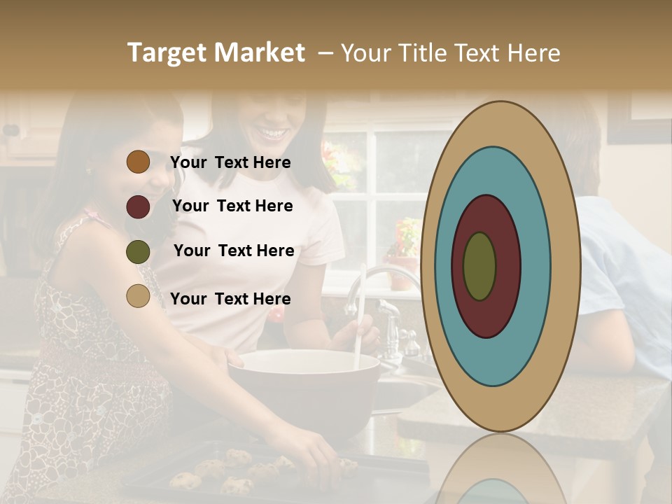 Hispanic Mother And Children In Kitchen Making Cookies. PowerPoint Template