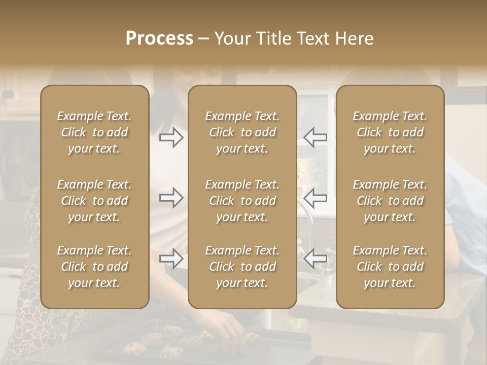 Hispanic Mother And Children In Kitchen Making Cookies. PowerPoint Template
