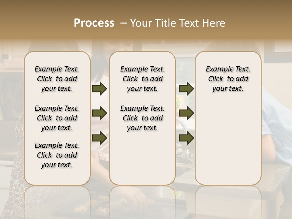 Hispanic Mother And Children In Kitchen Making Cookies. PowerPoint Template