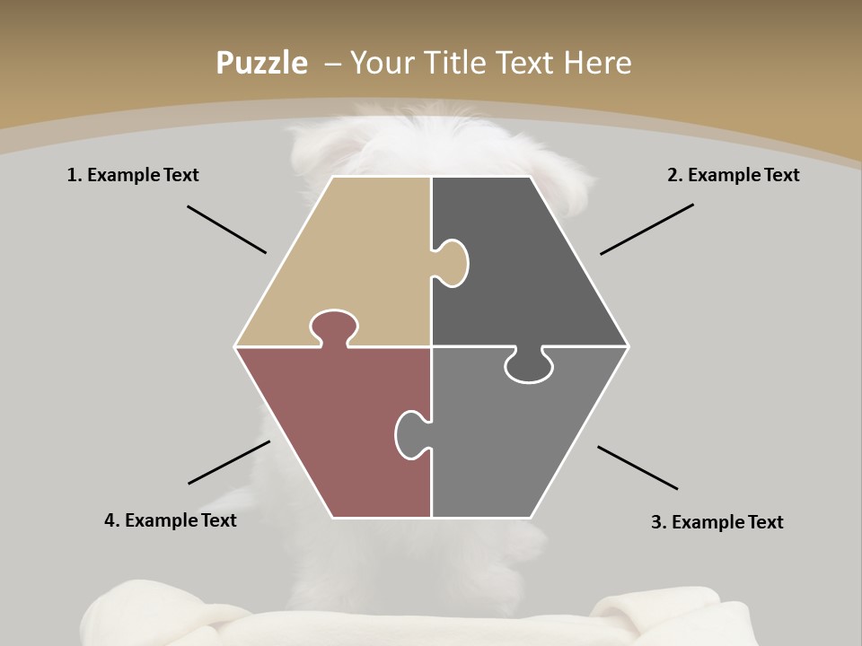 A Cute Little Dog Standing Next To A Big Bone PowerPoint Template