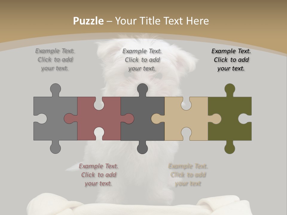 A Cute Little Dog Standing Next To A Big Bone PowerPoint Template