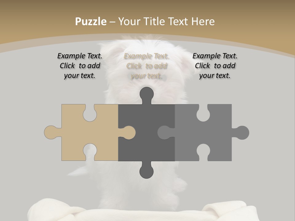 A Cute Little Dog Standing Next To A Big Bone PowerPoint Template
