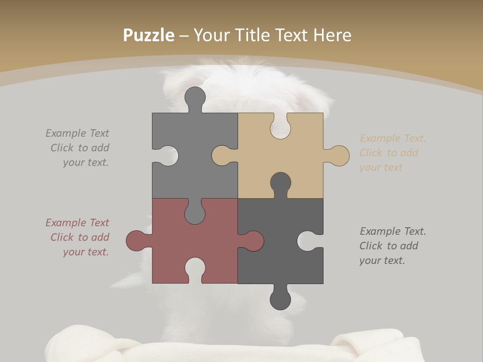 A Cute Little Dog Standing Next To A Big Bone PowerPoint Template