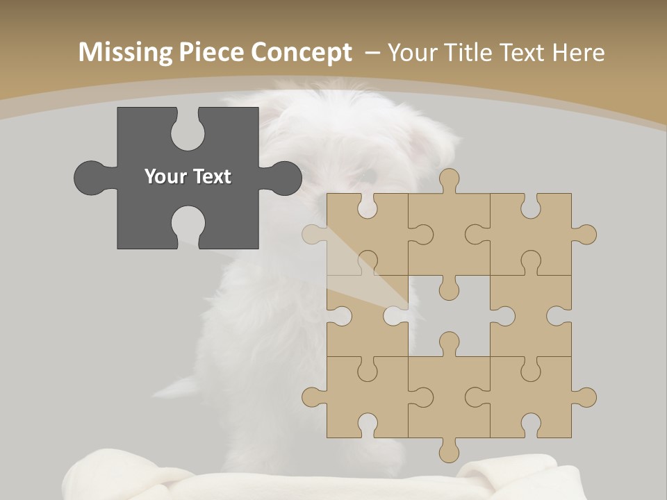 A Cute Little Dog Standing Next To A Big Bone PowerPoint Template