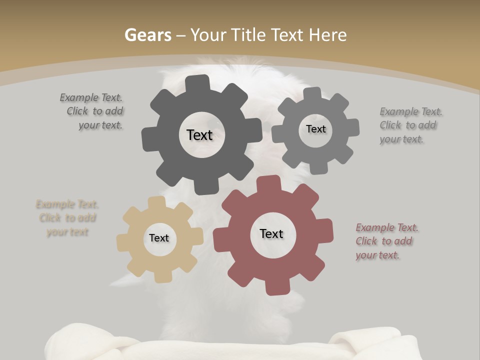 A Cute Little Dog Standing Next To A Big Bone PowerPoint Template