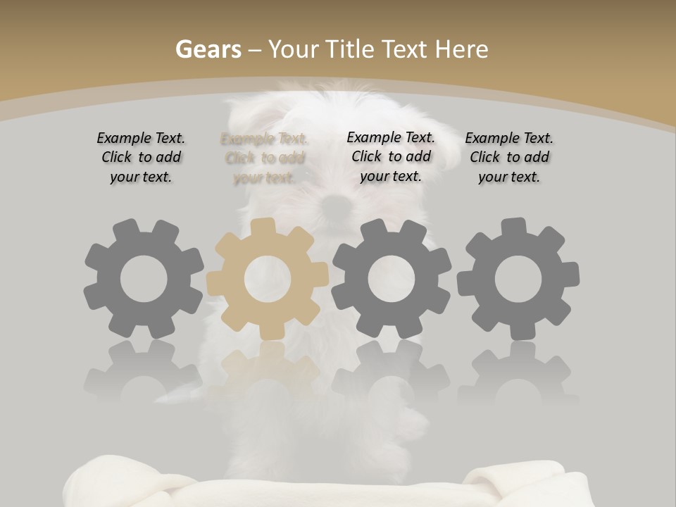 A Cute Little Dog Standing Next To A Big Bone PowerPoint Template