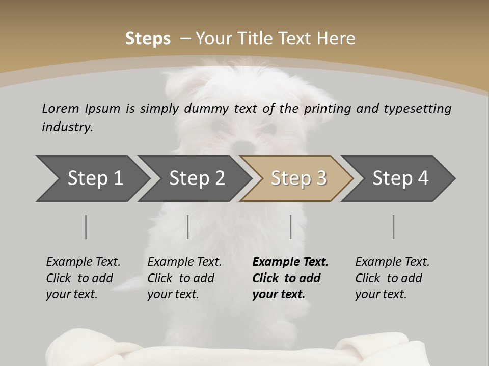 A Cute Little Dog Standing Next To A Big Bone PowerPoint Template