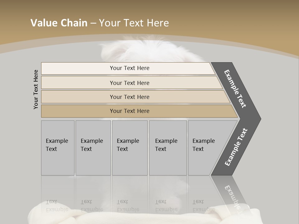 A Cute Little Dog Standing Next To A Big Bone PowerPoint Template