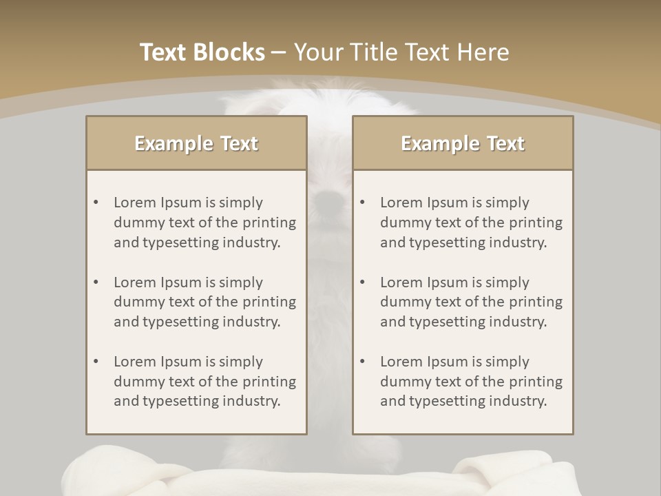 A Cute Little Dog Standing Next To A Big Bone PowerPoint Template