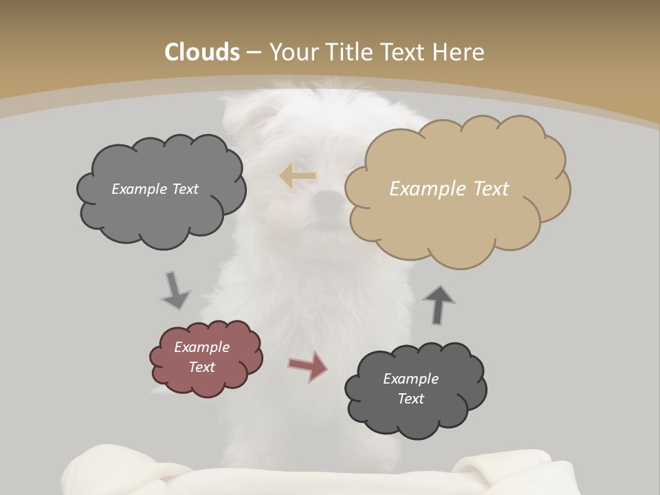 A Cute Little Dog Standing Next To A Big Bone PowerPoint Template